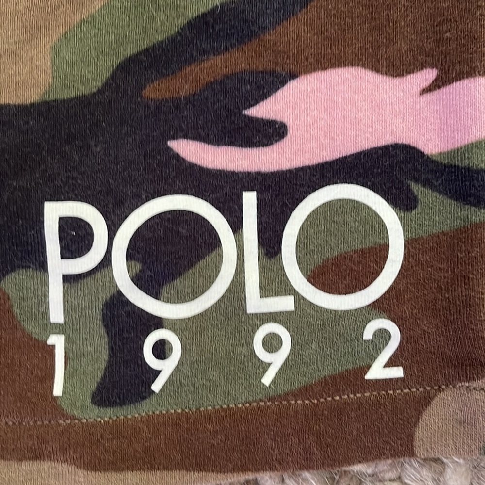 POLO Ralph Lauren 1992 jersey camo SHORTS, size M. Soft & comfortable. Pockets. - Picture 3 of 6